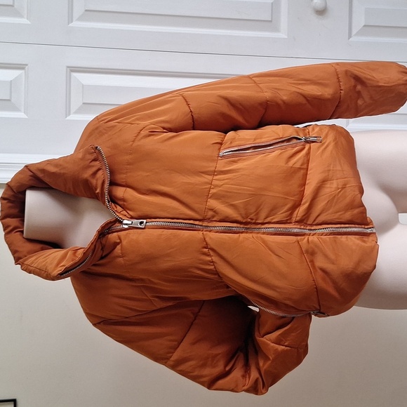 Deluc Women's Rust Orange Puffer Jacket Size Small - Picture 1 of 9